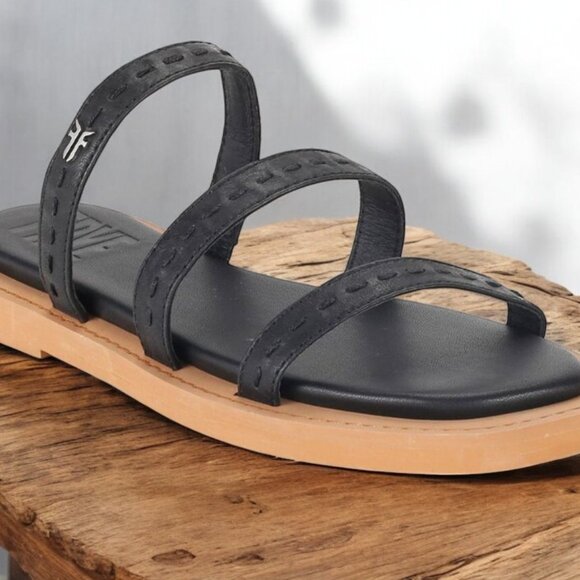 FRYE - Faye Strappy Slide Leather Sandal, Size 8M, Black - NWT - Picture 16 of 16